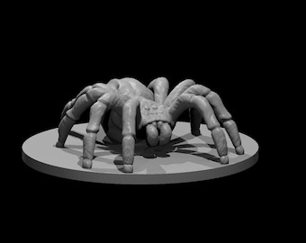 Miniatura de araña gigante para juegos de mesa: modelo impreso en resina 3D.