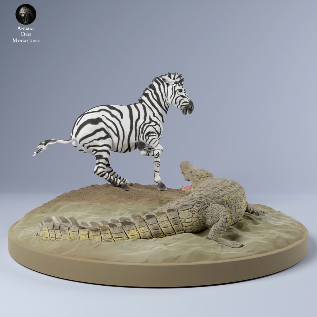 シマウマ 1/24スケール リアルな動物モデル 3Dプリント | 装飾