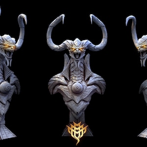 Torment Embodied Bust (2 Styles) | Miniature for Table Top Games | Resin 3D Printed Model | Dungeons & Dragons
