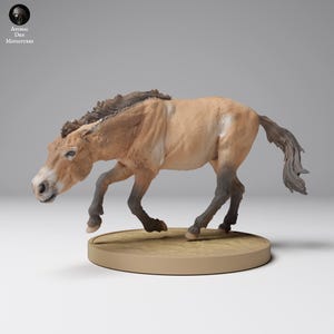 Koń Przewalskiego Skala 1/24 Realistyczny model zwierzęcia wydrukowany w 3D | Dekoracyjny element wystawowy | Figurka towarzysza bestii | Miniatura Animal Den