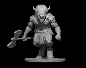 Werebuffalo Miniature for Table Top Games : Resin 3D Printed Model