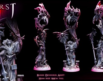 Blood Devourer Adept (3 Poses) 25mm Base | Miniature for Table Top Games | Resin 3D Printed Model | Dungeons & Dragons