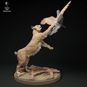 ユーラシアオオヤマネコ狩りオオライチョウ 1/24 スケール リアルな動物モデル | 装飾ディスプレイピース | 獣の仲間 | 動物の巣穴ミニチュア