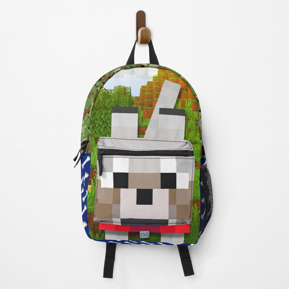 Minecraft Chibi Wolf Backpack マインクラフト バックパック Minecraft - Chibi Wolf Backpack - Clothing - ZiNG Pop Culture