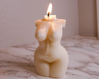 Handmade Soy Wax Curvy Woman Body Candle | Sculpture Candle