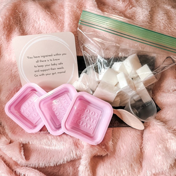 DIY Breastmilk soap kit | Makes 3 1.5oz bars | Use your own breastmilk | Shea Butter Soap | Baby Soap | Soap Making Kit | Unscented Soap