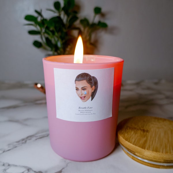 Kim K Ugly Crying Face Soy Wax Candle | Breathe Ease Scented | Girl Boss | Women Empowerment | Boss Lady Gift