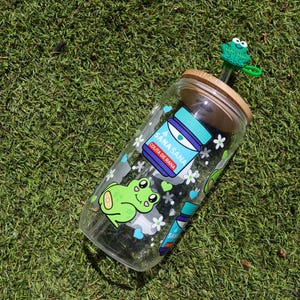 Sana Sana Gobelet en verre Colita De Rana 16 oz | énonciations mexicaines drôles | Gobelet hispanique mexicain | Canette de soda en verre amusante | Gobelet Cafecito