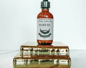 Organic Beard Oil for Him | Natural Grooming, Vegan (2 oz)