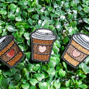 Coffee Cup Embroidery Patch | Coffee Lovers Gift | Coffee Patch | Patch for Jackets | Iron On Patch | Cute Patches