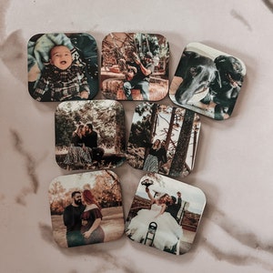 Personalized Photo Fridge Magnets | Family Gift, Wedding Favors