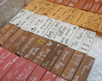Adult Drunk Block Game | Block Party | Tipsy Fun | Tumbling Tower | Custom Funny Adult Drinking Game | Wooden Block Game