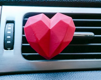 Heart Car Air Freshener | Scent Pod Car Vent Clip | Cute Car Decor