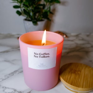 No Coffee No Talkee Soy Wax Candle | Coffee Scented Candle | Coffee Lover Gift | Coffee Candle | Food Candle | Coffee Decor | Cozy Candle