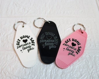 Get Home Safe Motel Keychain: Retro Vintage Style