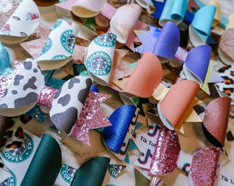 Faux Leather Bow Straw Topper | Tumbler Accessories | Starbucks Tumbler Straw Topper | Straw Topper Bow | Bow Topper