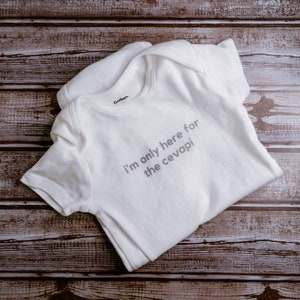 I&#39;m only here for cevapi Baby Bodysuit | Funny baby bodysuit | Bosnian Baby Onsie | Balkan Clothing