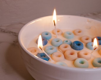 Fruit Cereal Scented Soy Wax Candle | Breakfast Theme