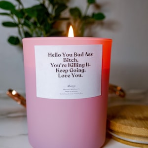 Mango Scented Soy Wax Candle: Girl Boss Gift, Women Empowerment