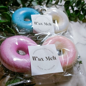 Ciambella 2 Pack Cera da sciogliere/Cera da sciogliere a tema alimentare/Candela da dessert/Cera da sciogliere per scaldavivande/Cera forte da sciogliere/Cera da sciogliere per scaldavivande