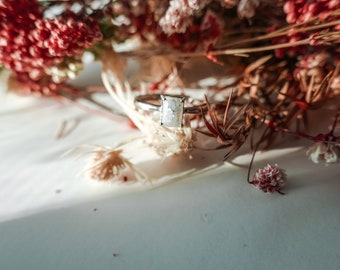 Rectangle Sterling Silver Breastmilk Ring DIY Kit | Mother's Gift