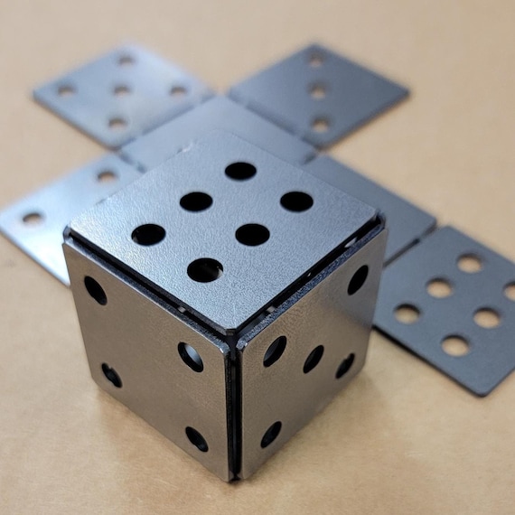 Pair of DIY Weld It Yourself Metal Dice Kit, Christmas Gift for Welder, Learning to Weld, MIG TIG Welders Practice, Beginner Welding Project