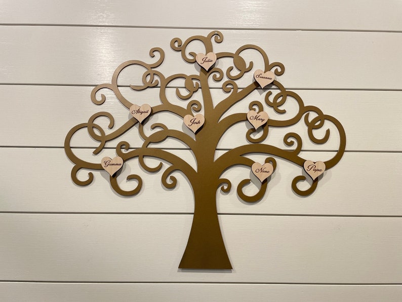 Large Family Tree Wall Hanging Custom Family Tree Metal Etsy