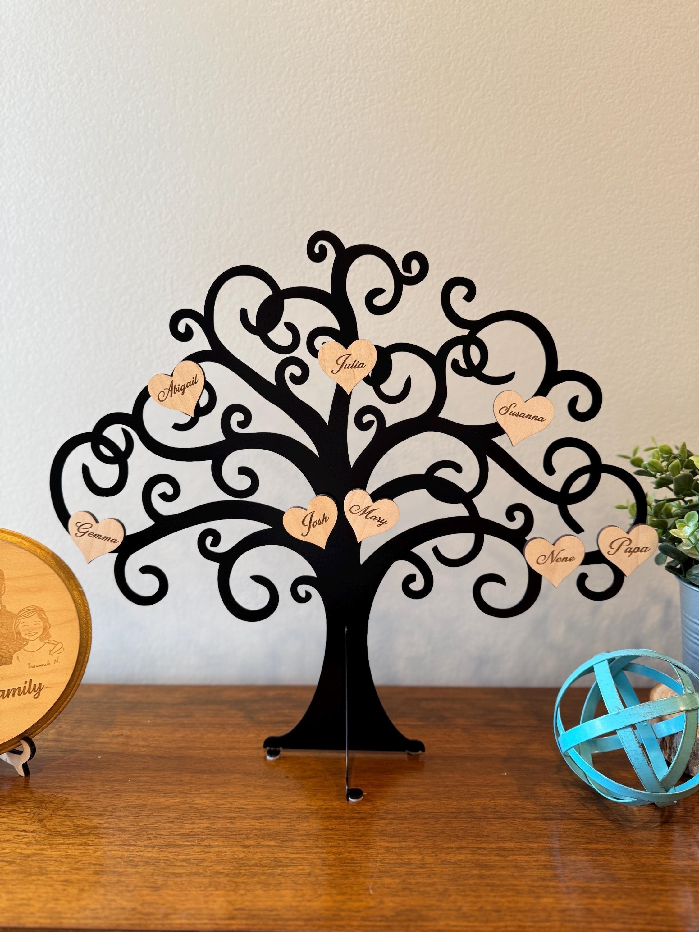 Interchangeable Family Tree | Custom Family Tree | My Family Tree | Metal Family Tree | Generational Family Tree | Gift for Grand Parents
