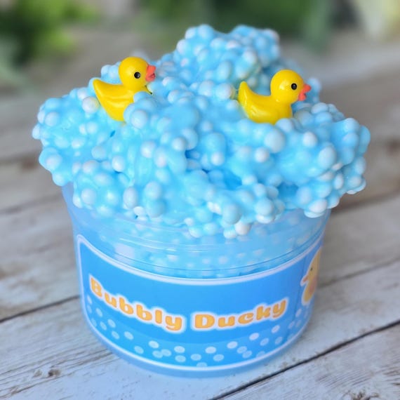 Bubbly Ducky Floam Slime, Crunchy Texture,  ASMR gifts Gifts for kids DIY Crunchy slime Fun gifts, Animal lover gifts Cute gifts Rubber duck