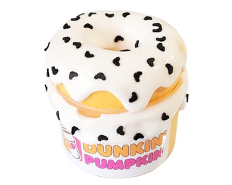 Slime de donut de calabaza con arcilla DIY, slime DIY, empresa de slime, chispas, dijes, ideas para regalos de cumpleaños, juguete para aliviar el estrés, slime para niños