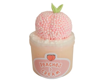 diy peaches and cream butter floam slime, Butter floam slime, slime shops, scented slime, slime birthday gifts, peach slime, floam slime
