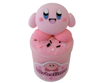 Slime de nube de color rosa Kirb: Kit de slime de arcilla para hacer uno mismo