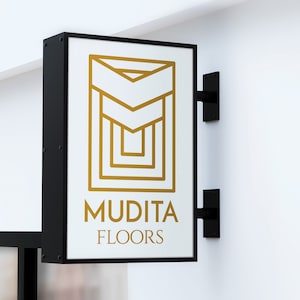 Custom Rectangle Illuminated Storefront Sign, Blade Sign, Saloon Sign, Business Sign Outdoor, Projection Sign, Square Sign, Advertising Sign