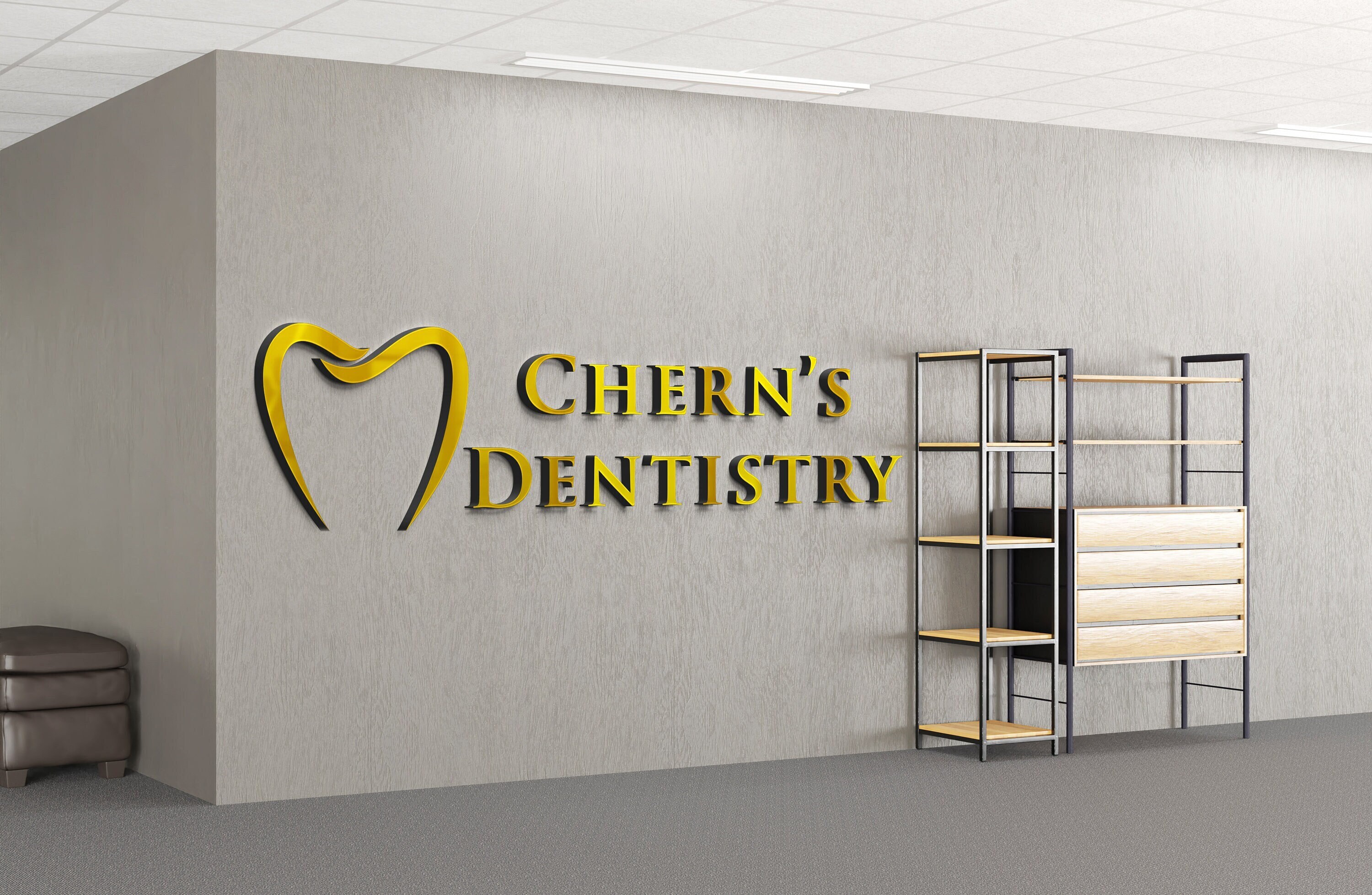 Custom Dental Sign, Business Sign, Acrylic Office Sign, 3D Dental Logo, Laser Cut Logo, Interior Sign, Personalized Sign, Wall Signage