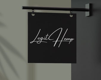 Custom Hanging Sign | Blade Sign | Custom Blade Sign | Hanging Sign | Custom Flag Sign | Outdoor Sign | Square Blade Sign | Business Sign