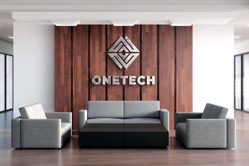 Custom Reception Sign | Acrylic Office Sign | 3D Business Logo | Custom Laser Cut Logo | Interior Sign | Personalized Sign | Rose Gold Sign image 4
