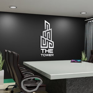 Custom Reception Sign | Acrylic Office Sign | 3D Business Logo | Custom Laser Cut Logo | Interior Sign | Personalized Sign | Rose Gold Sign image 8