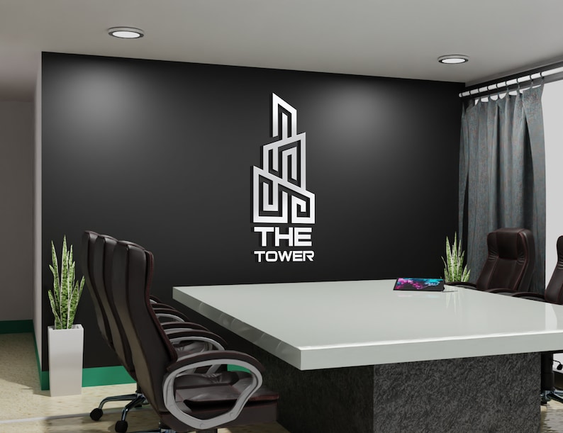 Custom Reception Sign | Acrylic Office Sign | 3D Business Logo | Custom Laser Cut Logo | Interior Sign | Personalized Sign | Rose Gold Sign image 8