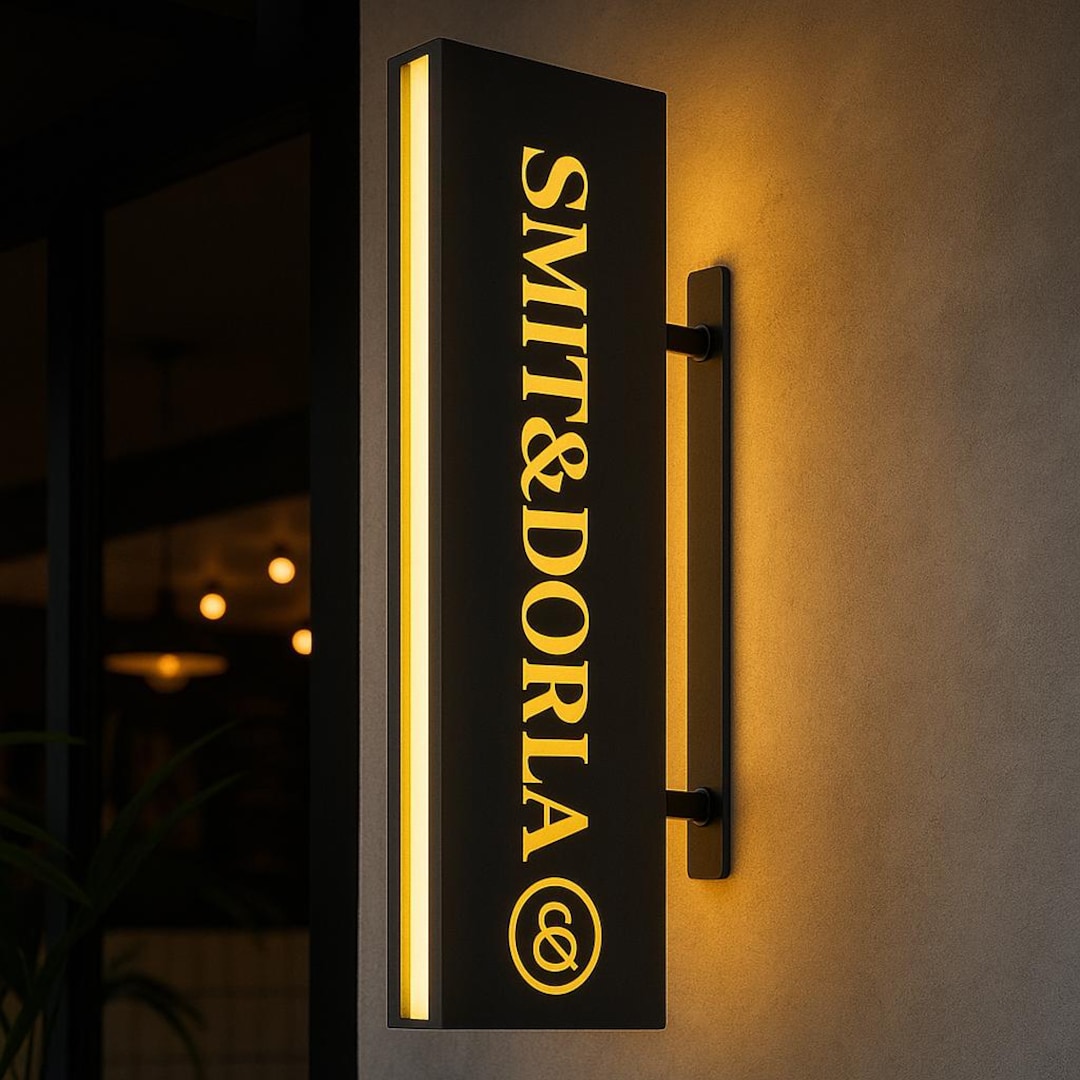 Custom Illuminated Storefront Sign | Blade Sign | Metal Sign | Business ...