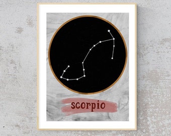 Scorpio Zodiac Digital Art Print