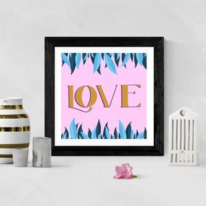 Cute Love Illustration JPG, Typography Digital Print PDF, Valentines Digital Illustration PDF, Gift for Loved One