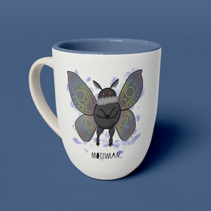 Niedliche Mothman Illustration PNG, Kawaii Cryptid JPG, entzückender Mothman Aufkleber PNG