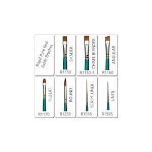 Discontinued Royal Pure Red Sable Artist Brushes