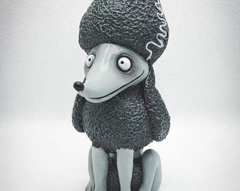 Perro zombi / Perséfone / Fanart brillante / Inspirado en Frankenweenie / Fanart de Tim Burton / La novia de Frankenstien