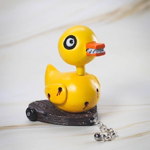 Scary duck / Nightmare Duck / mini duck figure / Spooky Duck / Handmade