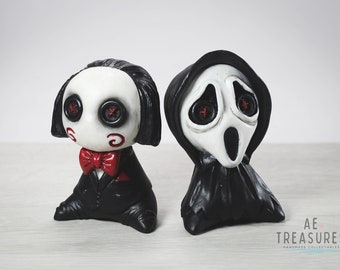 Mini horror figures / horror figures / inspired by Scream / inspired by Saw / fan art horror / Horror Movies
