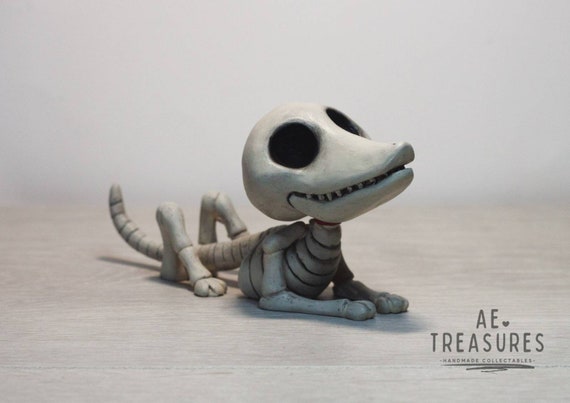 Skeleton Dog Figurine - Etsy