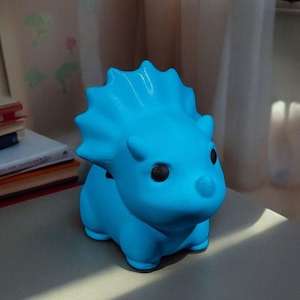 Baby Triceratops Figurine Dinosaur Decor Cute Dino Collectible Perfect Gift for Kids and Dinosaur Lovers Nursery Decor Fantasy Dino Toy
