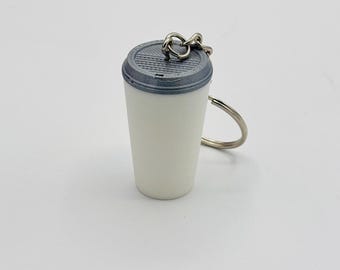 Porte-clés tasse à café, cadeau miniature pour amateur de café, tasse de voyage mignonne, porte-clés, accessoire amusant pour sacs à dos et amateurs de café