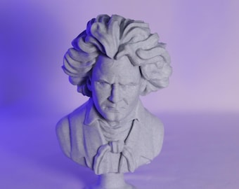大理石彫刻 ベートーベン 胸像 アンティーク 有名音楽家 - 32 cm